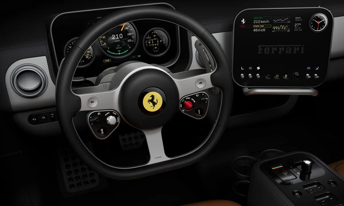 Ferrari Luce Reveals Futuristic Interior of Its First Electric Supercar