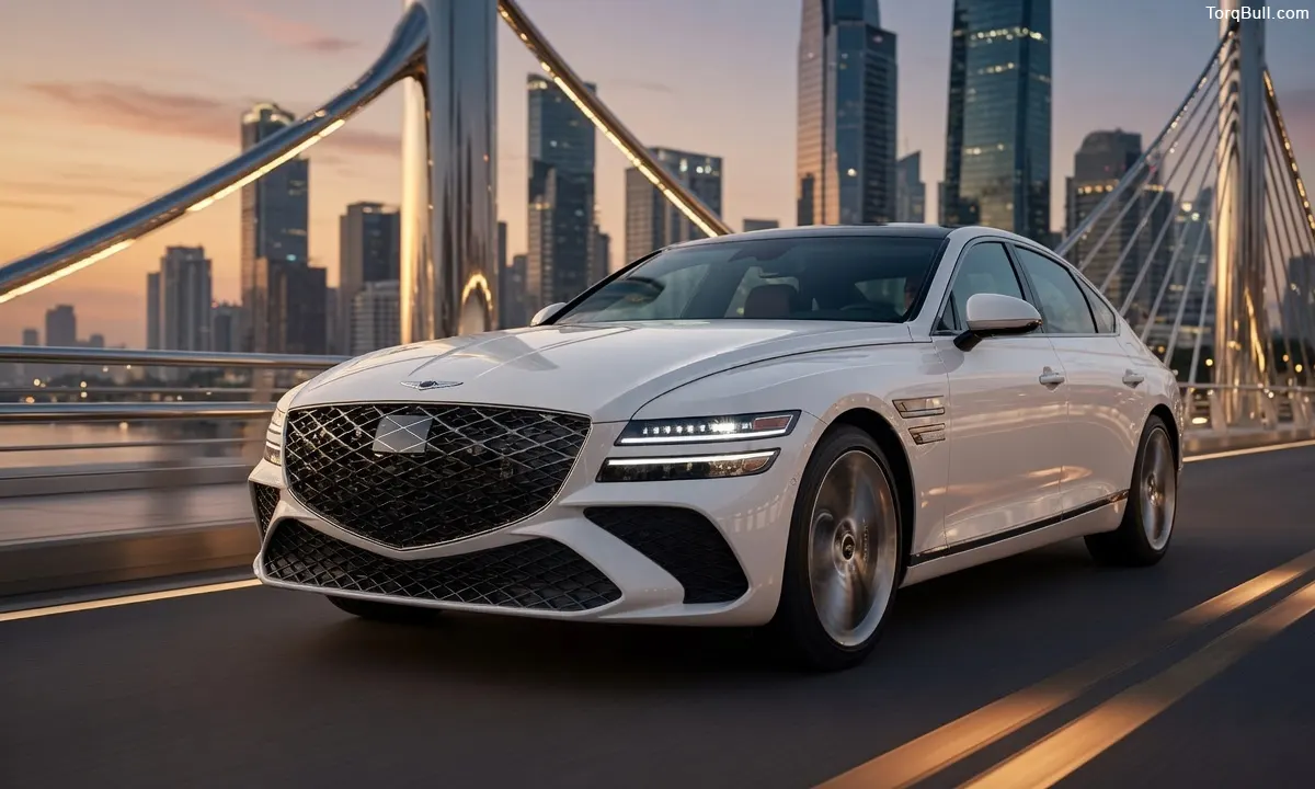 Genesis G80 on the bridge