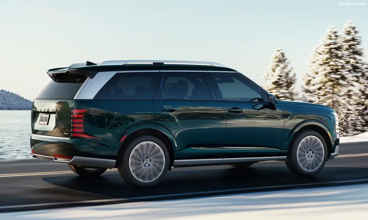 Hyundai Palisade on road