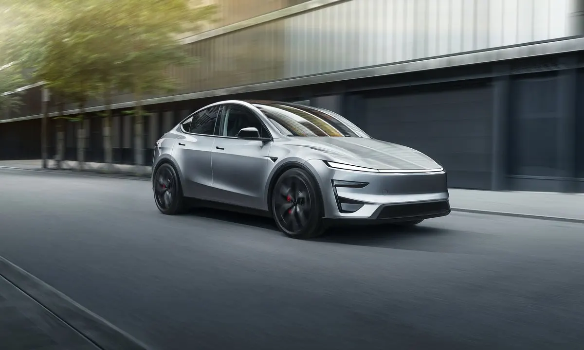 Tesla on road