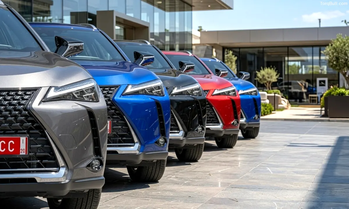 car parking outside dealer