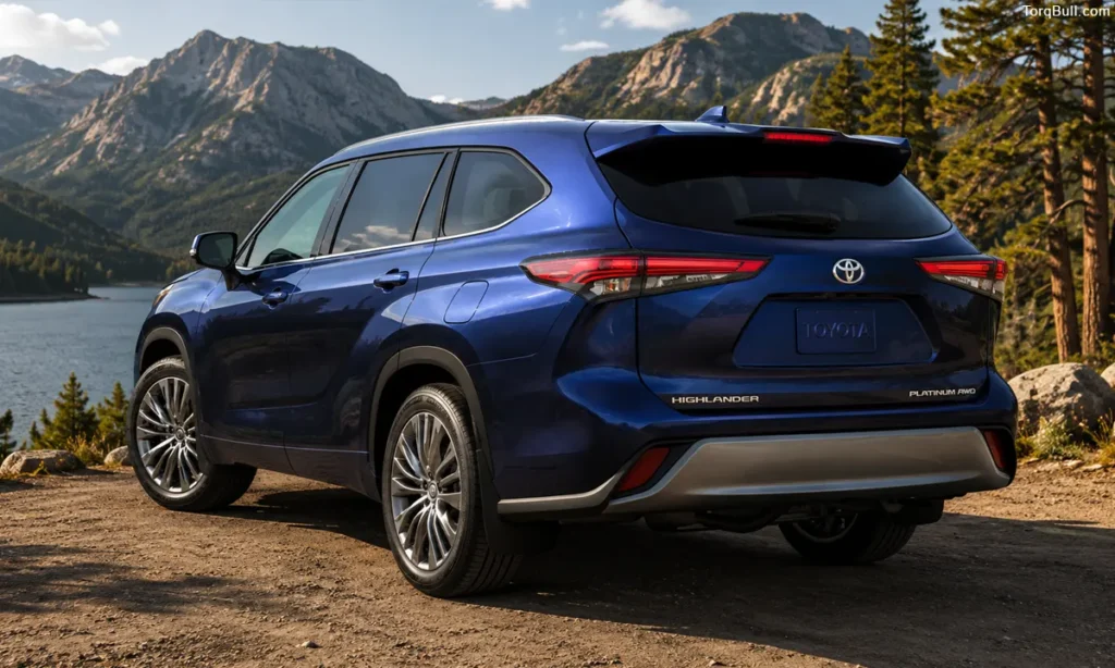 Toyota Highlander in the jungle rear view
