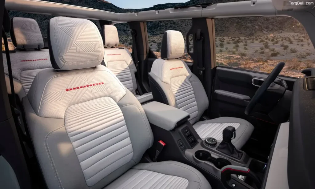 Ford Bronco interior seats