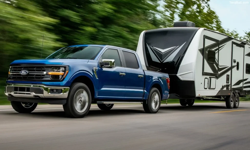 Ford F-150 towing on road 2438957