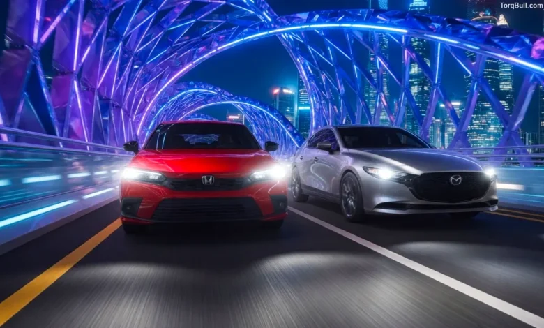 Honda Civic vs Mazda 3 Features Comparison. Fuel Economy and Reliability vs Driving Dynamics and Interior Quality