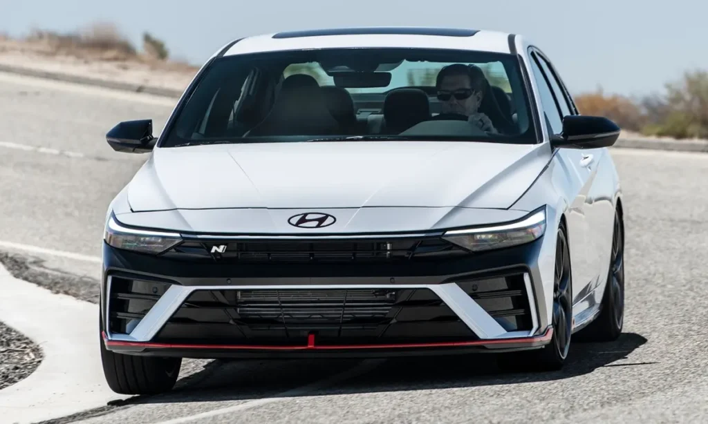 Hyundai Elantra N Line front view on road