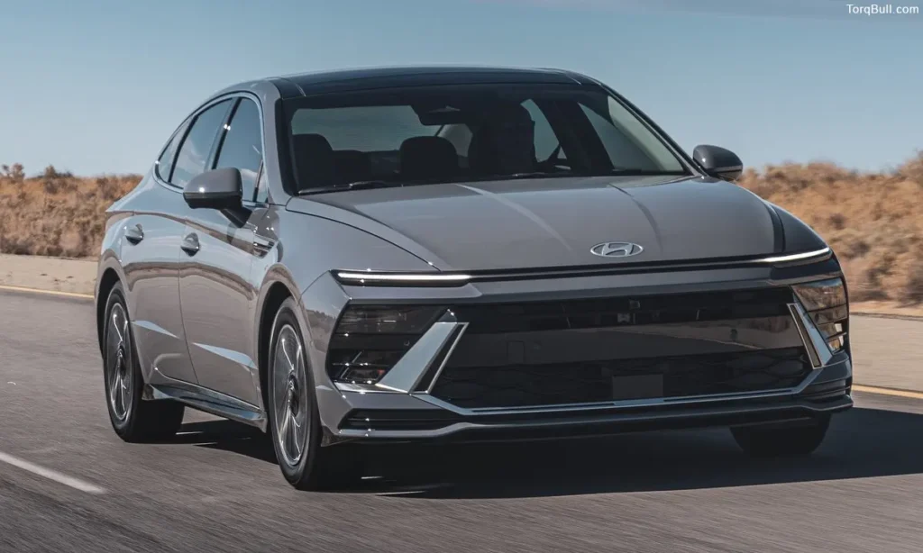 Hyundai Sonata on road driving 348975