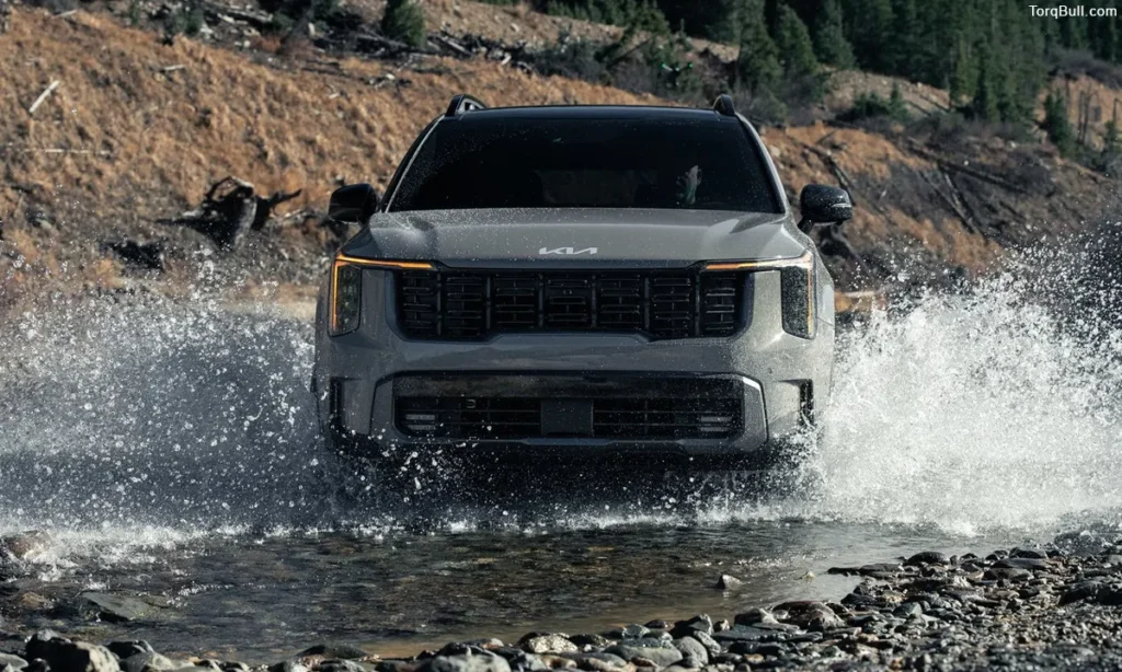Kia Sorento off roading in a lake
