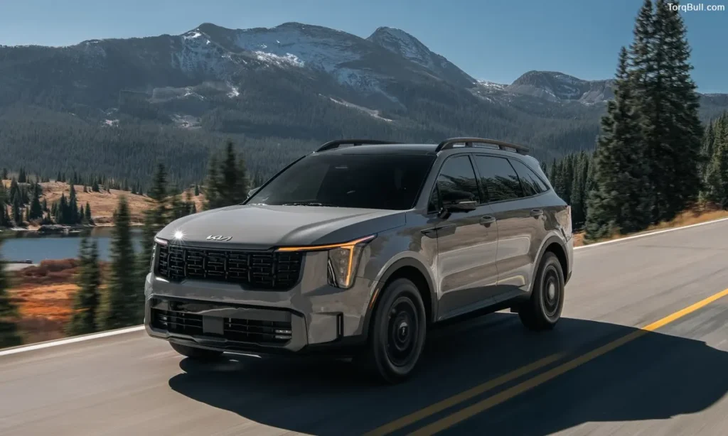 Kia Sorento driving on mountain 43897