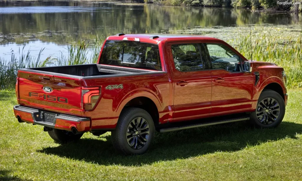 Ford F-150 rear profile in jungle