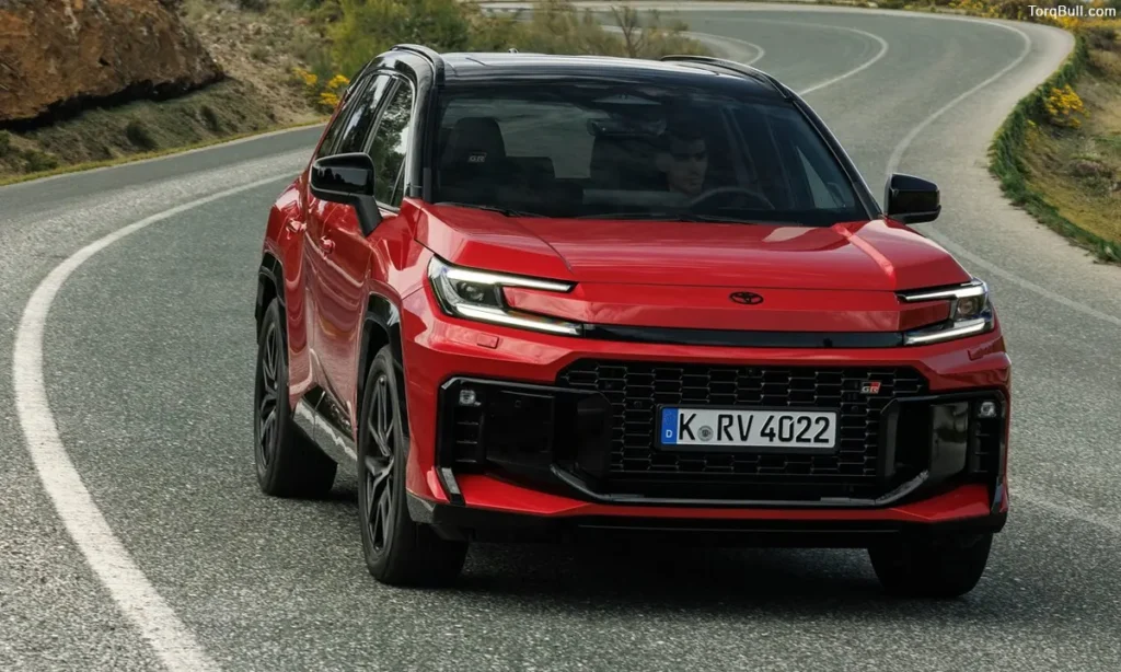 Toyota RAV4 onroad in the mountain