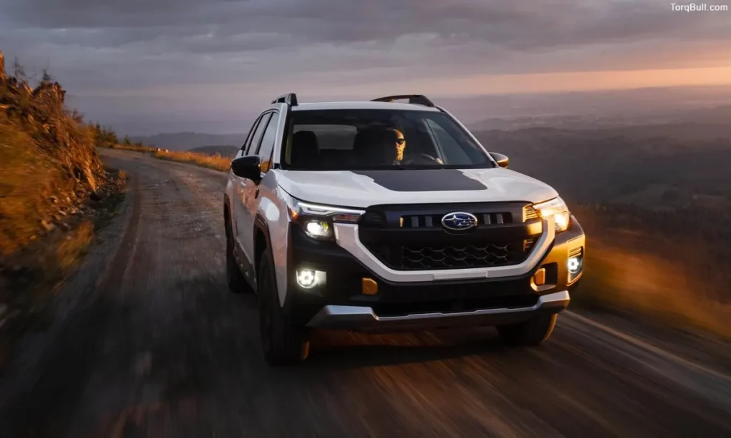 Subaru Forester Wilderness on mountain in the sunset