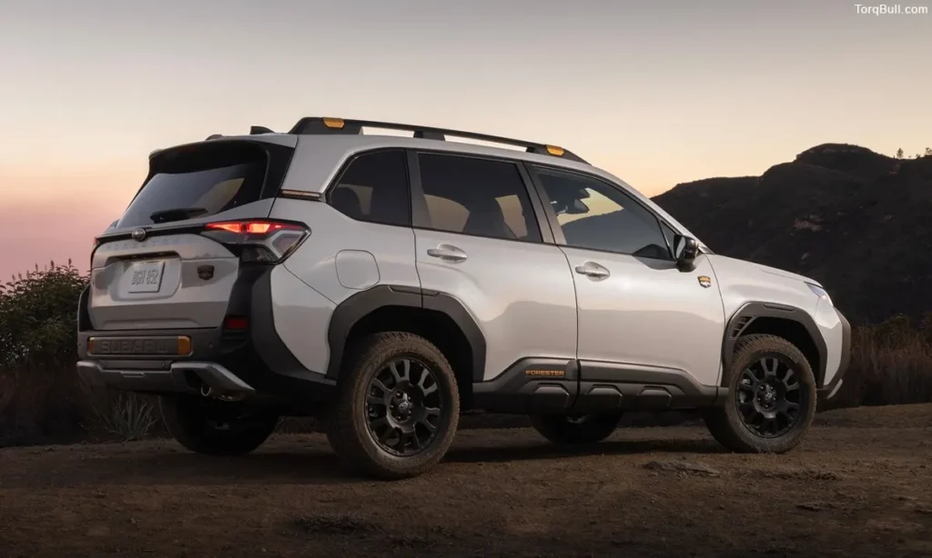 Subaru Forester Wilderness parking in the sunset