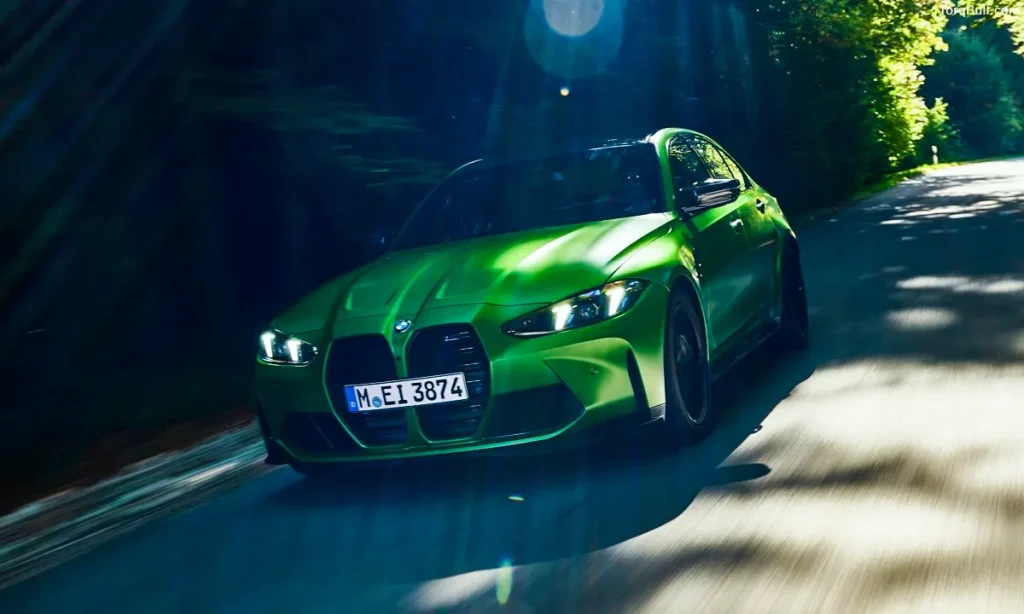 BMW M3 running on road