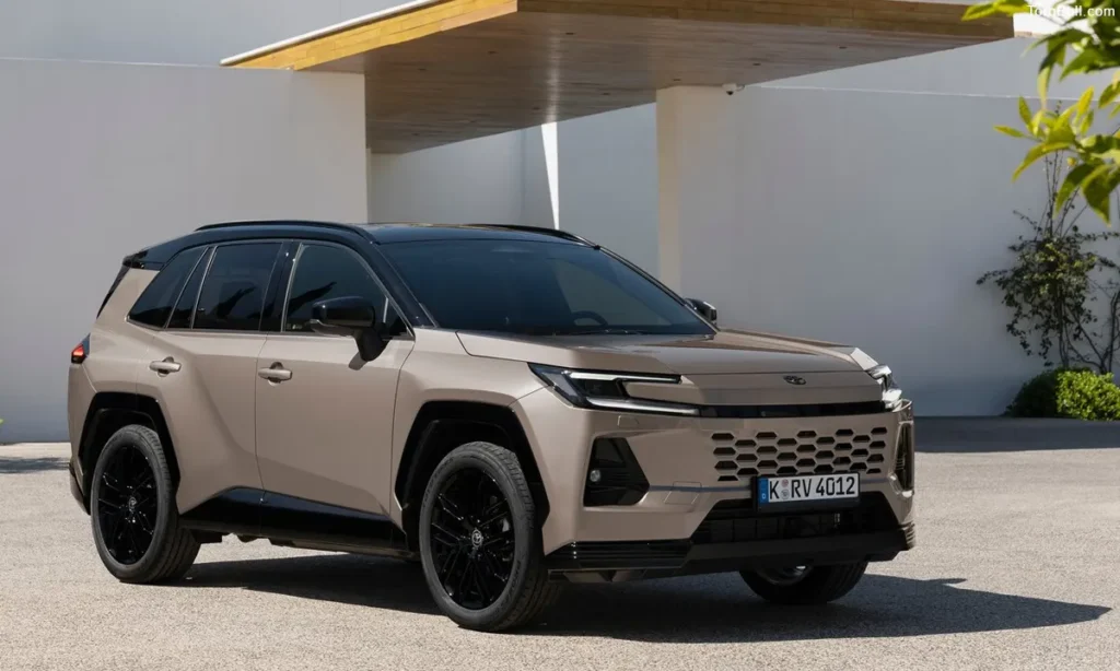 Toyota RAV4 near garage