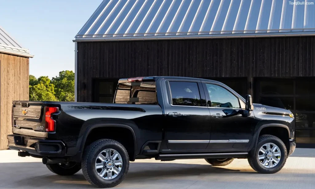 Chevrolet Silverado parking outside the garage