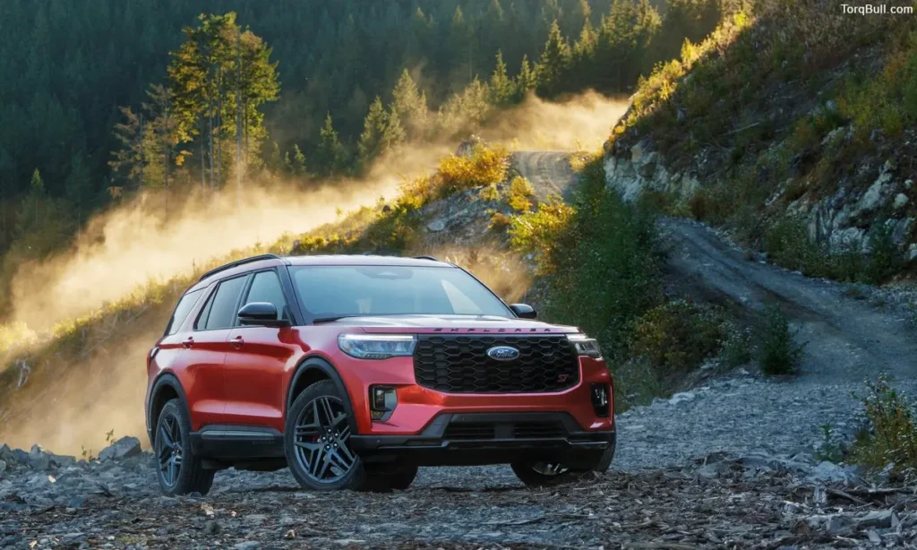 Ford Explorer ST off roading in hill