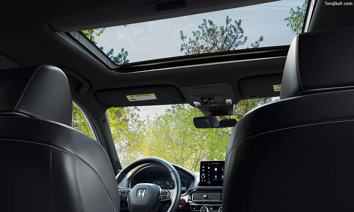 Honda Civic cabin with sunroof