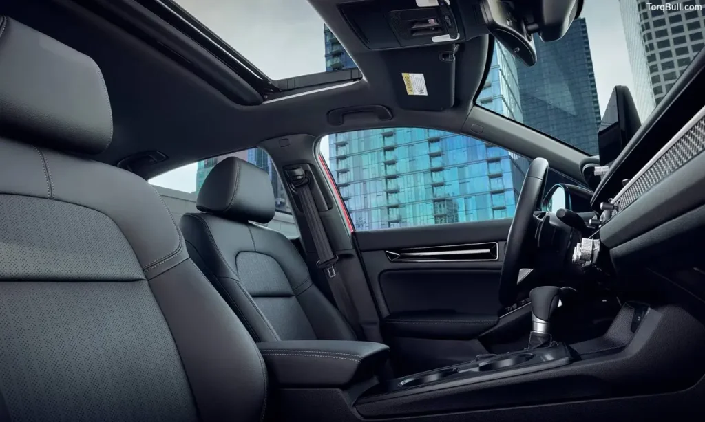 Honda Civic interior cabin with sunroof