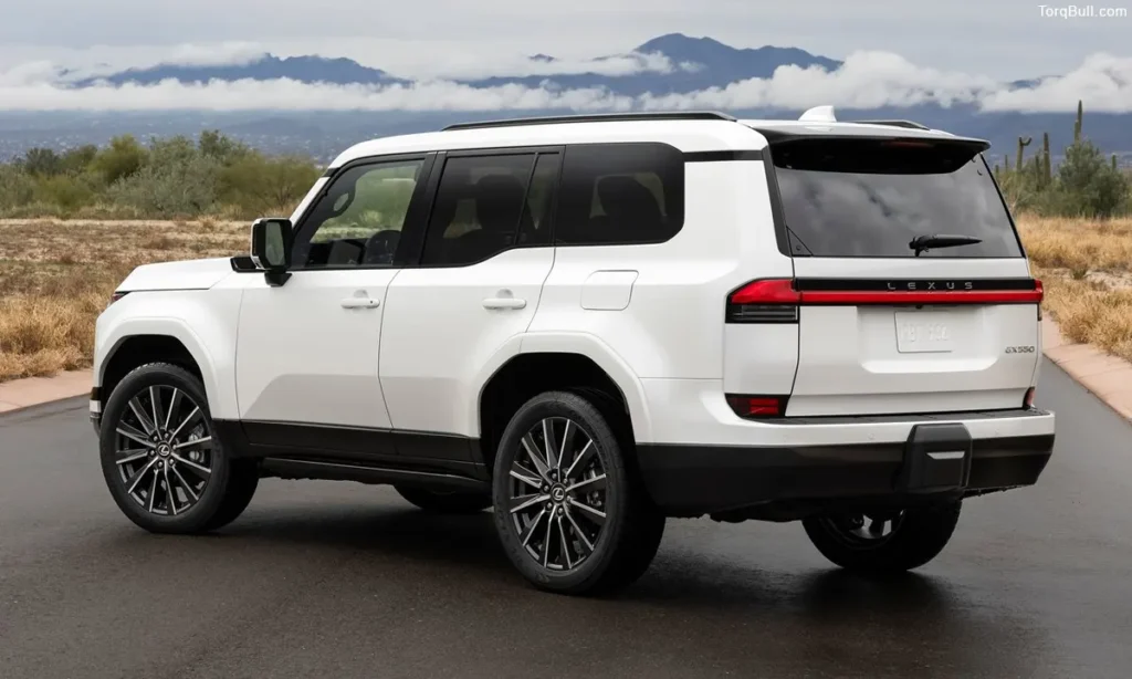 Lexus GX parking in the middle of the road
