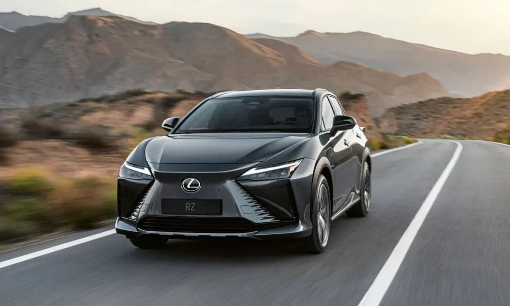 Lexus RZ on highway range