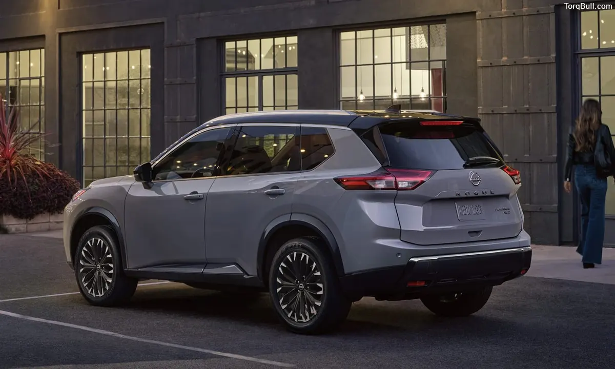 Nissan Rogue in front of the house