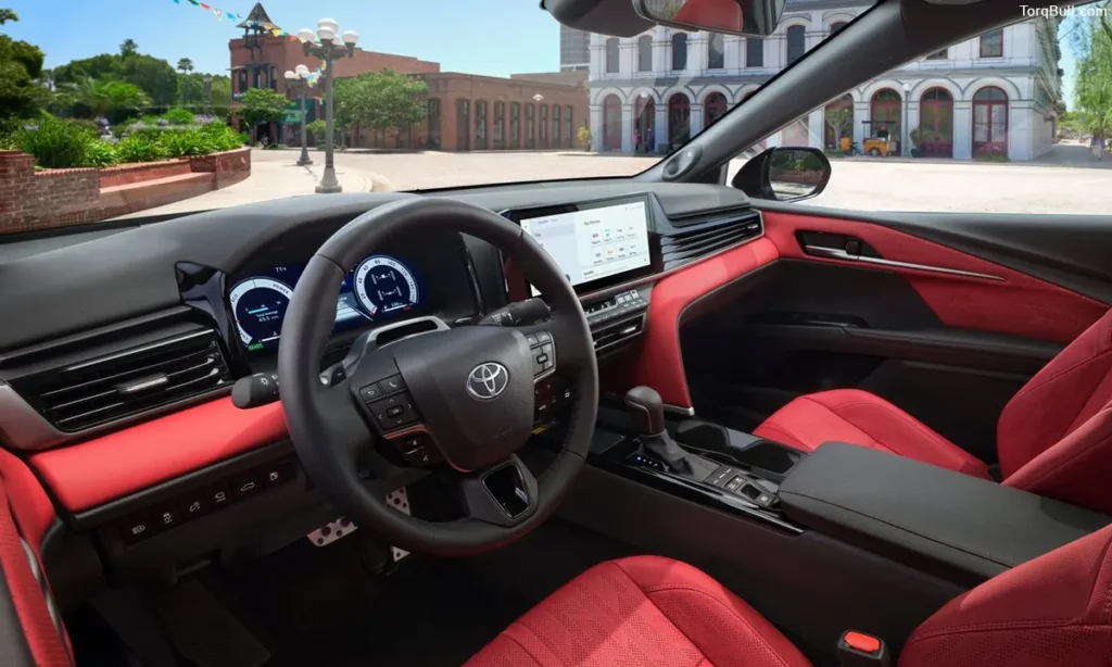 Toyota Camry Red Interior dashboard
