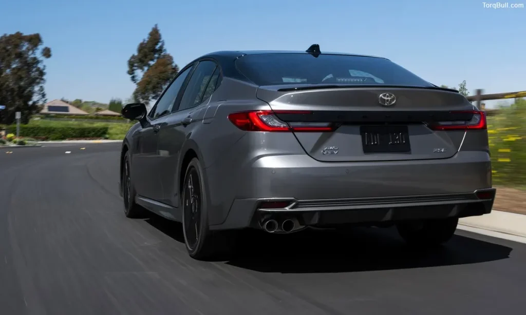 Toyota Camry rear view on road 039458