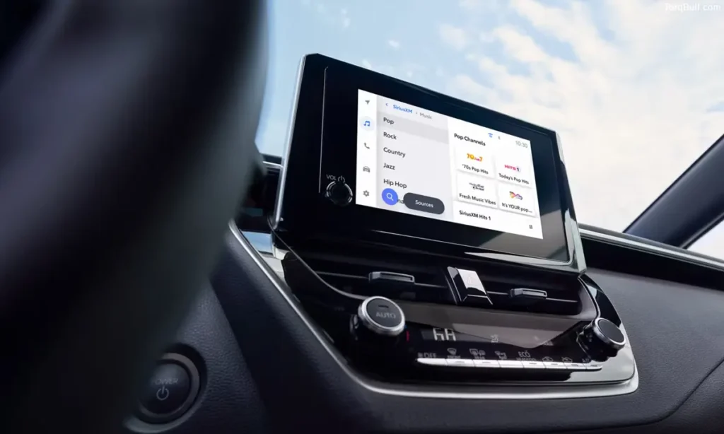 Toyota Corolla infotainment system