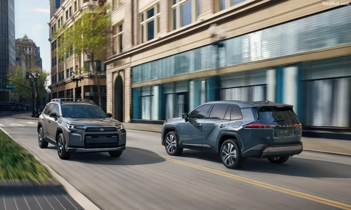 Toyota RAV4 in the city