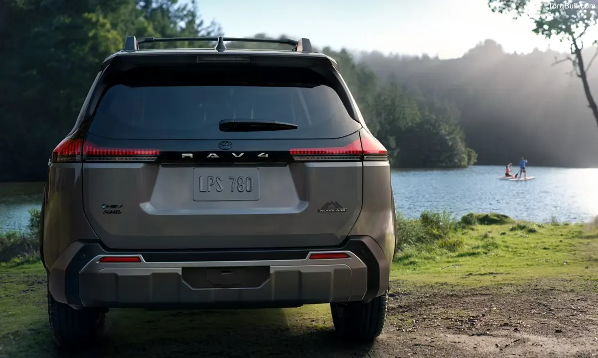 Toyota RAV4 rear view near lake 4567