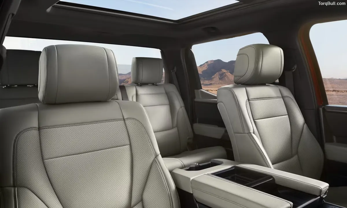 Toyota Tundra interior seats with sunroof