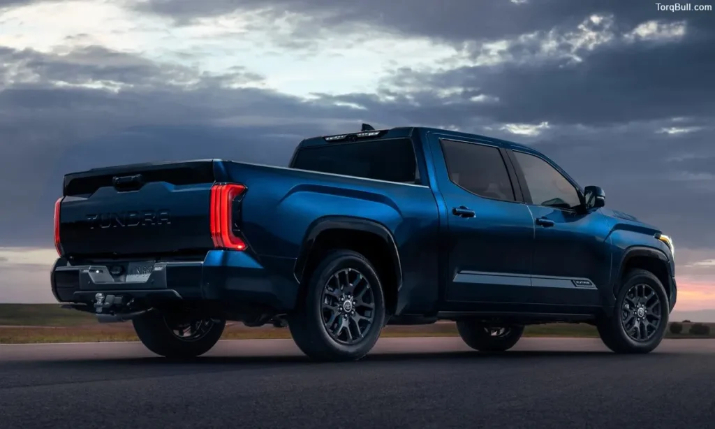 Toyota Tundra rear night view