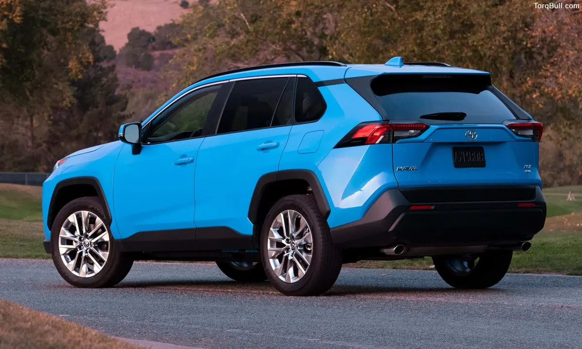 Toyota RAV4 Rear view on road