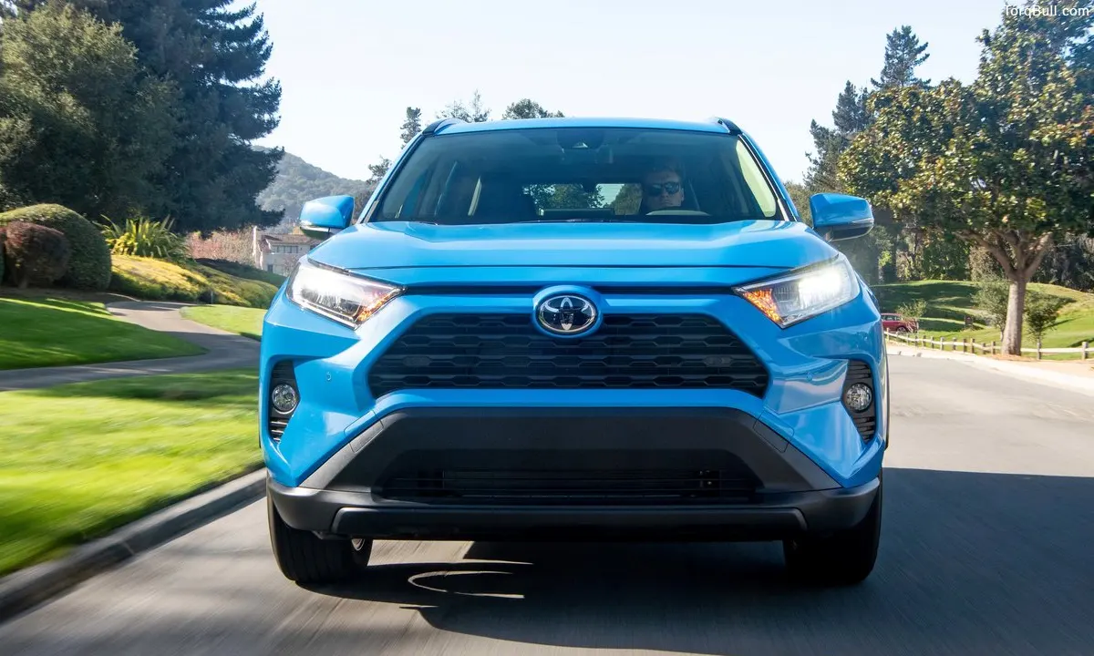 Toyota RAV4 front view on road