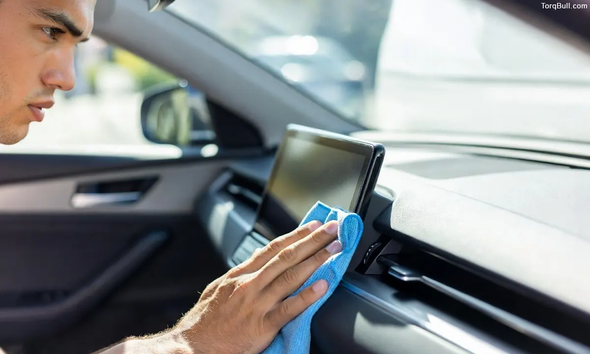 clean car dashboard